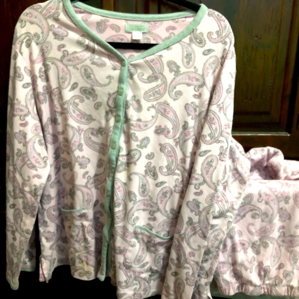 Womens Celestial Dreams Pajamas Sz 2x 18/20 Pink Paisley Pattern